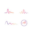 sound wave music logo vector image