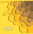 background with yellow gradient color paper cut vector image vector image