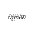 black offline logotype concept vector image vector image