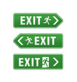 emergency exit pointers vector image