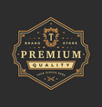 luxury monogram logo template object vector image