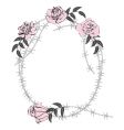 roses and wire frame vector image