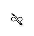 usb icon vector image