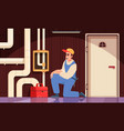 public utilities cartoon concept vector image vector image
