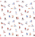 seamless pattern with men women and children vector image vector image