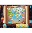 user interface select the level to play treasure vector image