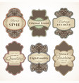 vintage labels set vector image vector image