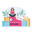 gift certificate card concept vector image