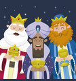 three wise men smiling vector image