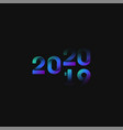 blue and folded 201920 for new year vector image vector image