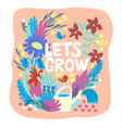 card with watering bucket vector image