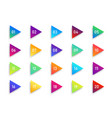 bullet number icon triangle arrow infographic vector image