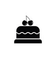cake icon birthday sign vector image