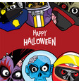 halloween background with zombie theme vector image vector image