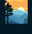 national park colorful vintage template vector image