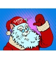 santa claus cat vector image