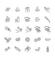 contact lenses icon set flat design style vector image vector image
