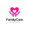 family care logo design template vector image vector image