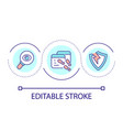 hacking attempts loop concept icon vector image vector image