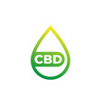 cbd oil drop icon on white vector image