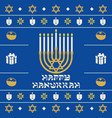 happy hanukkah background vector image