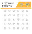 set line icons of hemorrhoid vector image