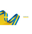 sweden ribbon flag vector image