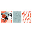 seamless pattern set retro texture with pen grungy vector image