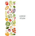 set of watercolor vegetables vector image vector image