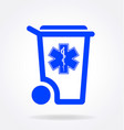 simple medical waste symbol logo vector image