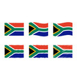 south africa flag set vector image