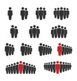 workgroup with leader sign set people group icons vector image
