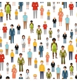 large group of flat cartoon people seamless vector image vector image