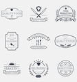 thin line food emblems vector image