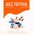 jazz band member playing music at festival vector image vector image