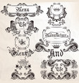 collection of antique elements frames and swirls vector image