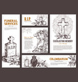 condolence card and advertising columbarium vector image vector image