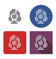 dotted icon female user picture in four vector image