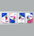modern blue and pink design template for poster vector image vector image