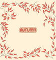 autumn leaves abstract background vector image vector image