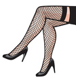womans leg in stockings vector image vector image