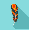 animal feather icon flat style vector image