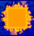 christmas and new years frame vector image vector image
