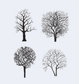 tree silhouettes for design vector image
