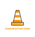 construction cone icon on white vector image