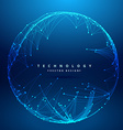 technology background with circular mesh vector image