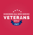 Veterans day banner with soldier Royalty Free Vector Image