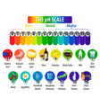 ph scale diagram on white background vector image