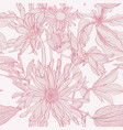 seamless pattern of gerbera clematis flowers vector image