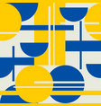 ukrainian ornament in blue yellow colours vector image vector image